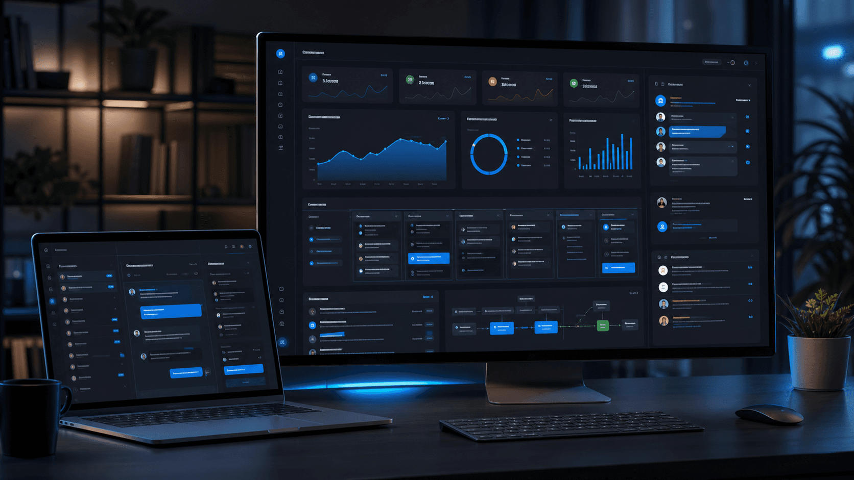 AI automation command center dashboard for leads, support, bookings, and reporting